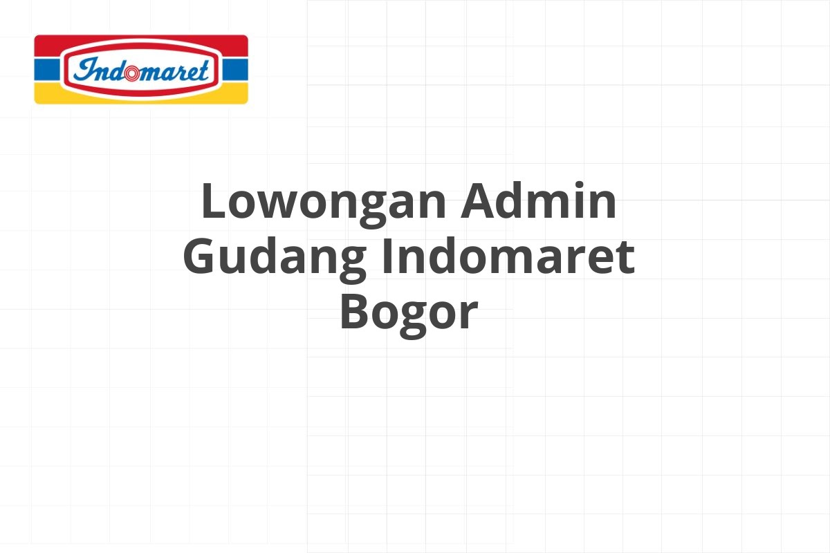 Lowongan Merchandiser Indomaret Wonosobo