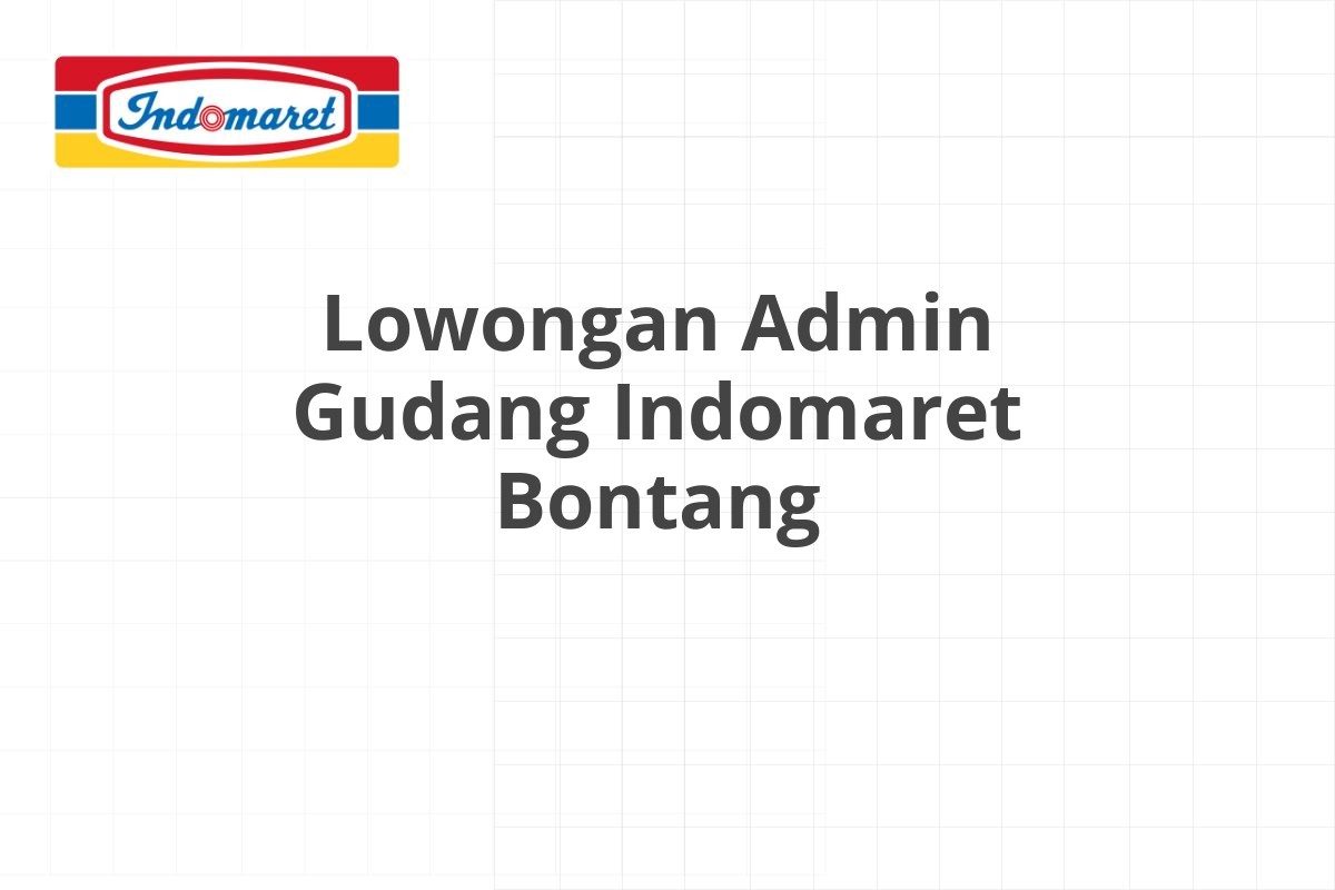 Lowongan Merchandiser Indomaret Sampang