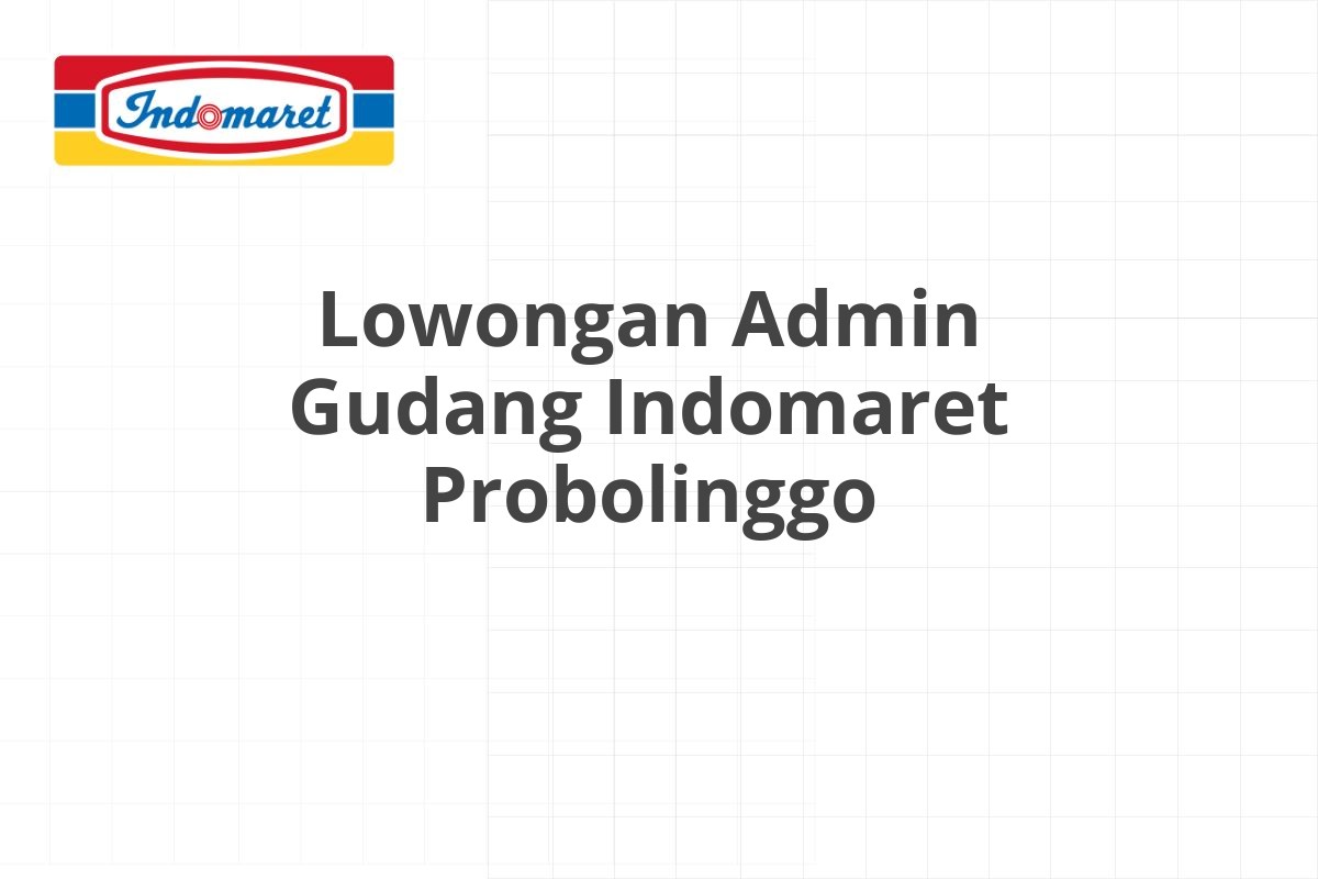 Lowongan Area Supervisor Indomaret Jambi