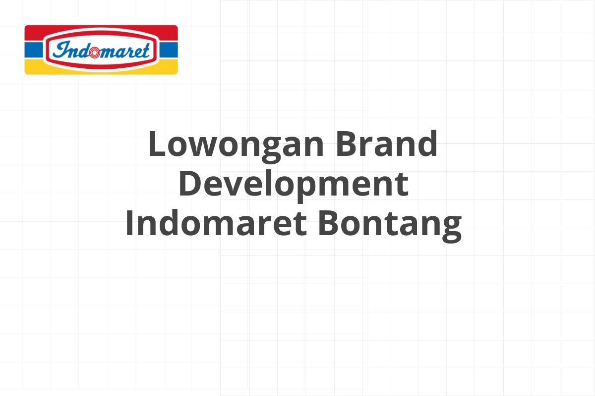 Lowongan Driver Indomaret Grobogan