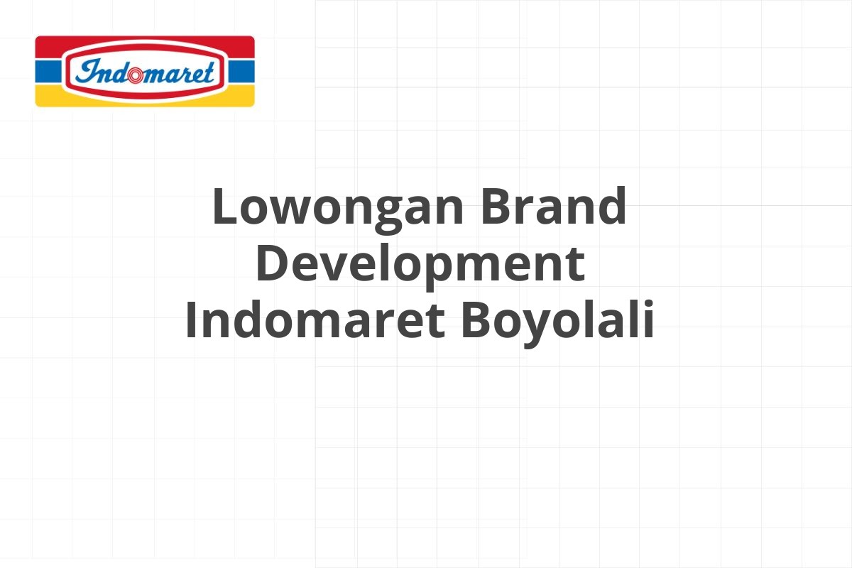Lowongan Driver Indomaret Gorontalo