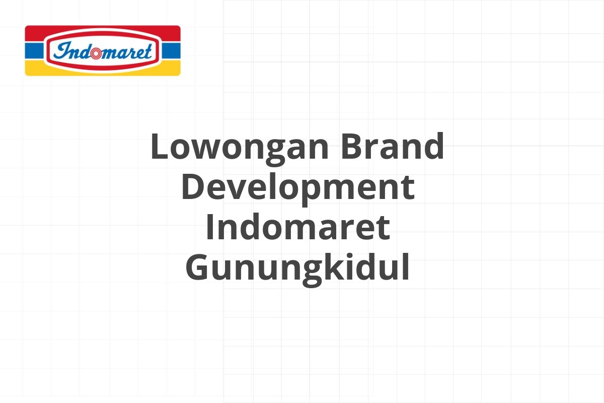 Lowongan Merchandiser Indomaret Pekanbaru