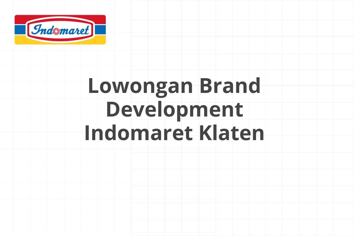 Lowongan Tax Accounting Indomaret Serang
