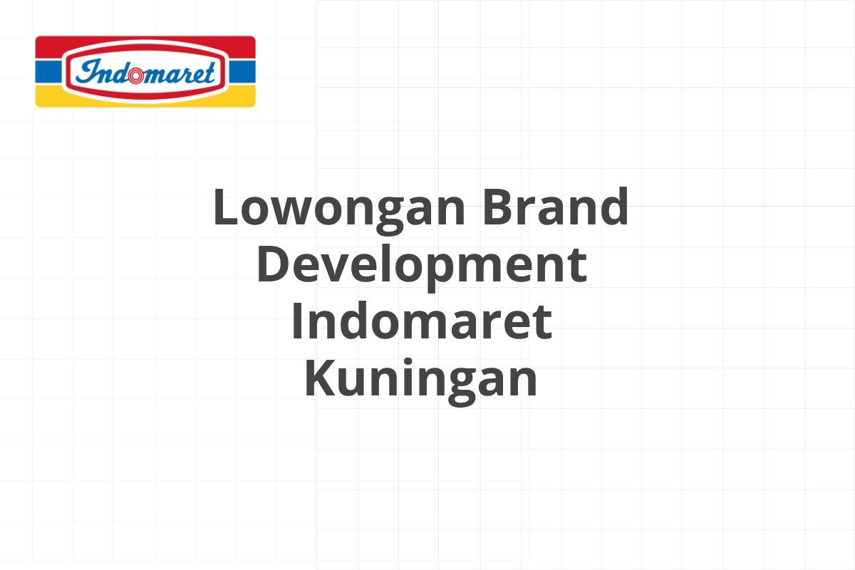 Lowongan Tax Accounting Indomaret Pacitan