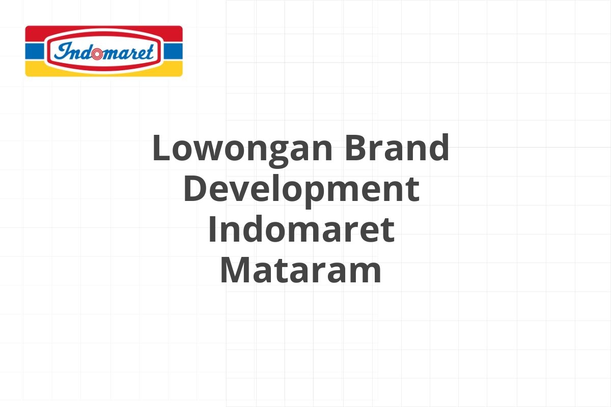 Lowongan Tax Accounting Indomaret Bekasi