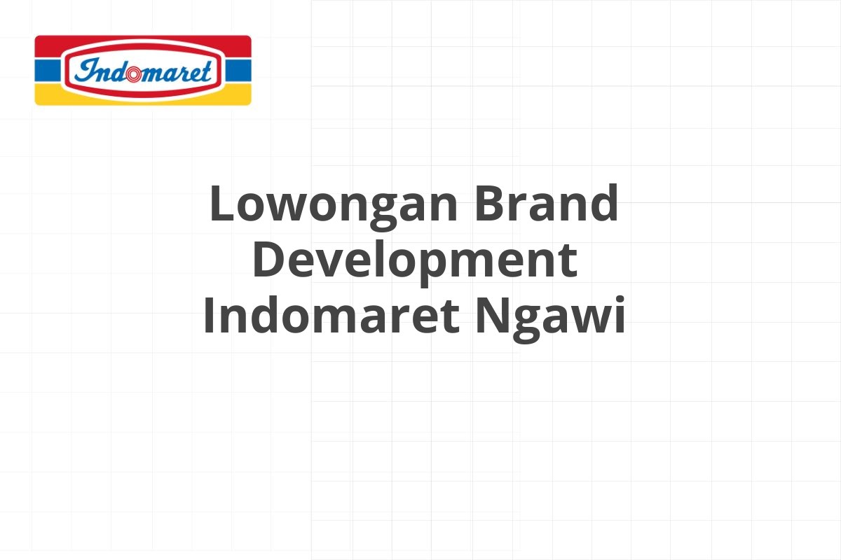Lowongan Tax Accounting Indomaret Batang