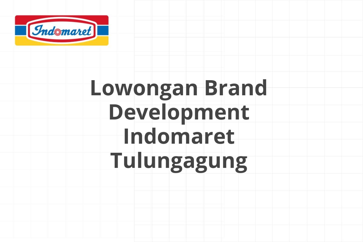 Lowongan Area Supervisor Indomaret Bukittinggi