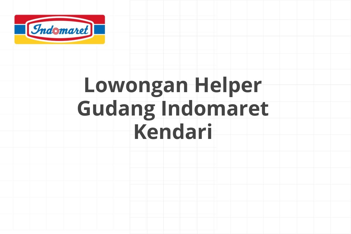 Lowongan Staff Administrasi Indomaret Trenggalek