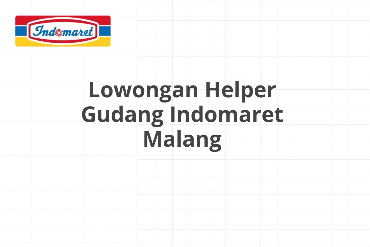 Lowongan Equipment Operator Indomaret Ponorogo
