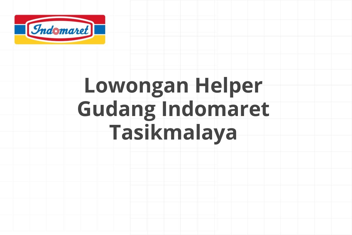 Lowongan Kepala Toko Indomaret Ngawi