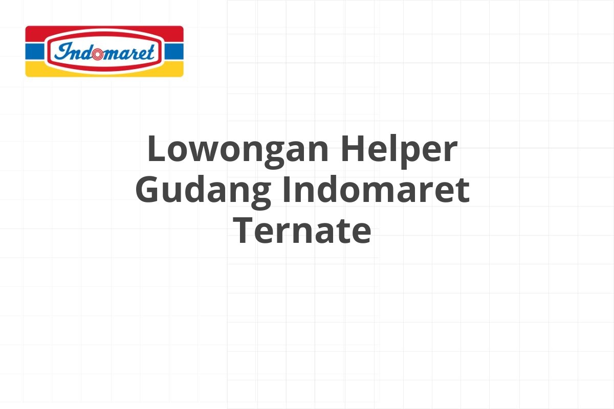 Lowongan Kepala Toko Indomaret Padang
