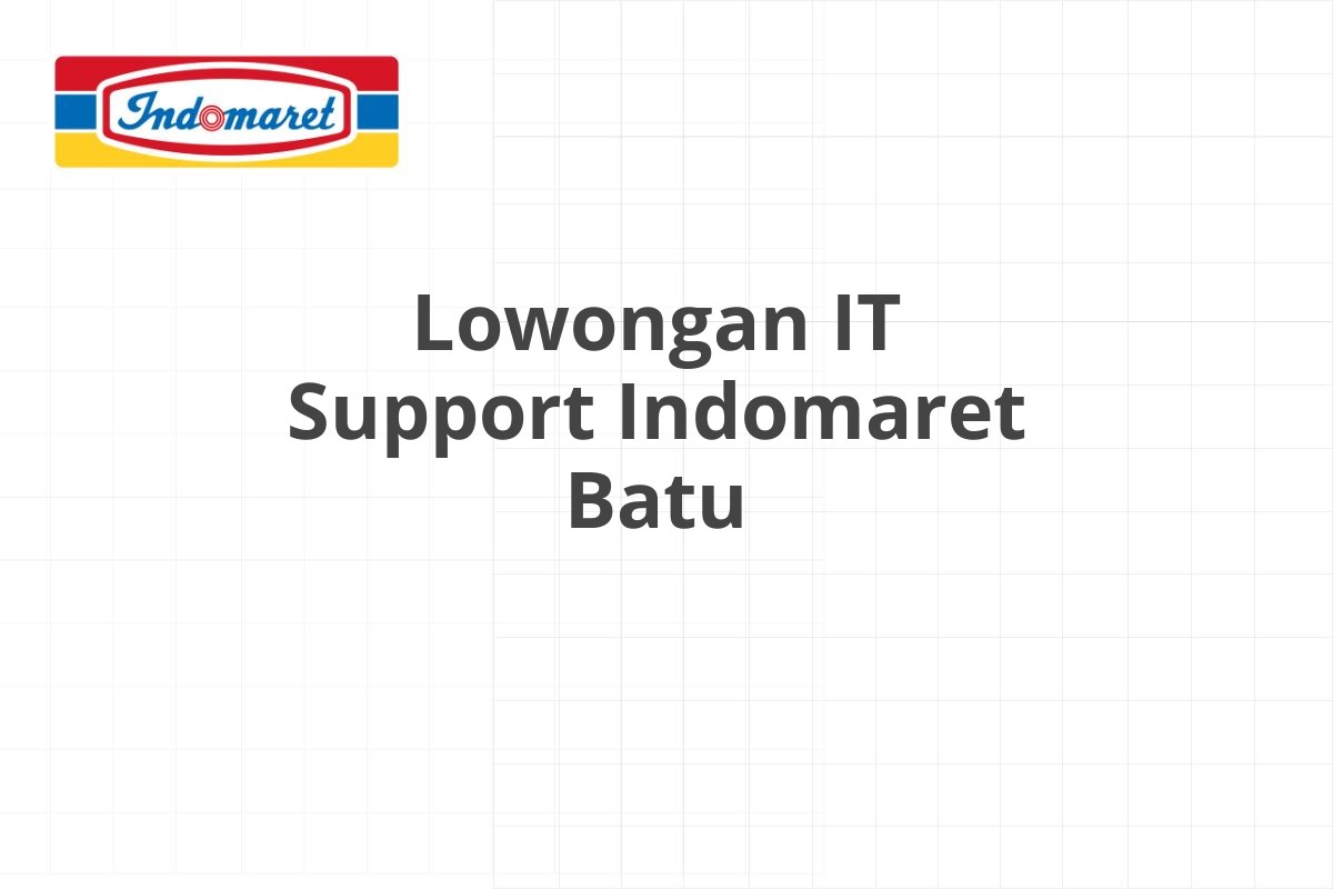 Lowongan Manajer Produksi Indomaret Jambi