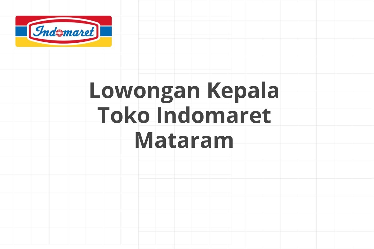 Lowongan IT Support Indomaret Pasuruan