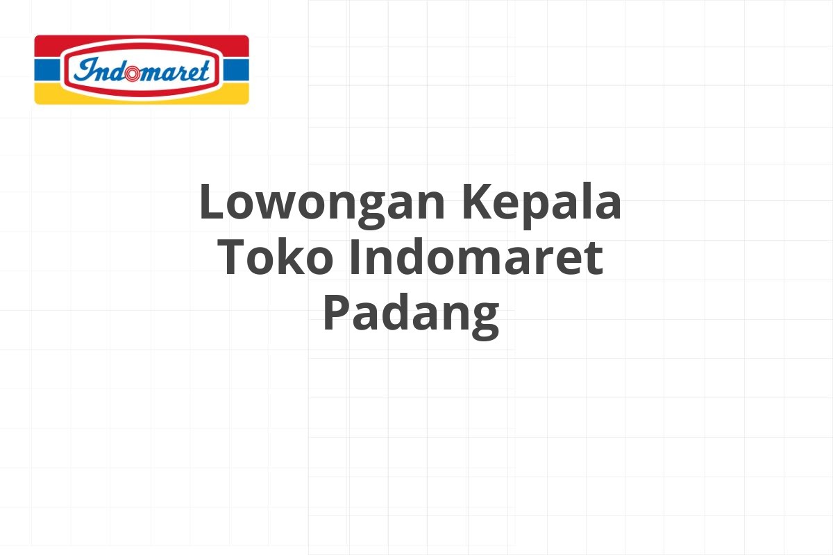 Lowongan IT Support Indomaret Bogor