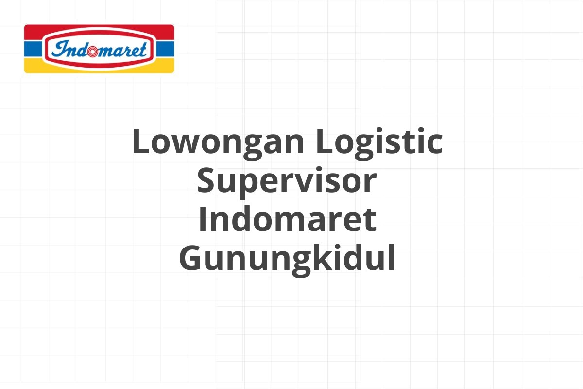 Lowongan Admin Finance Indomaret Surakarta