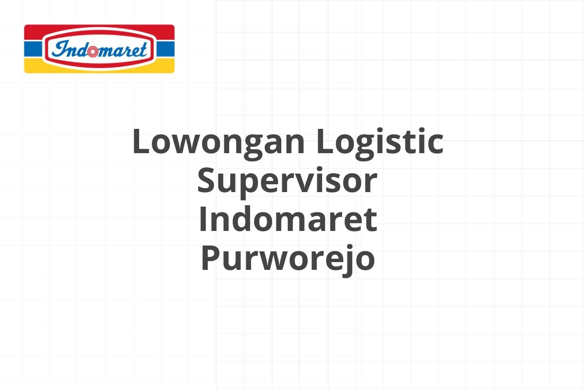 Lowongan IT Support Indomaret Cirebon
