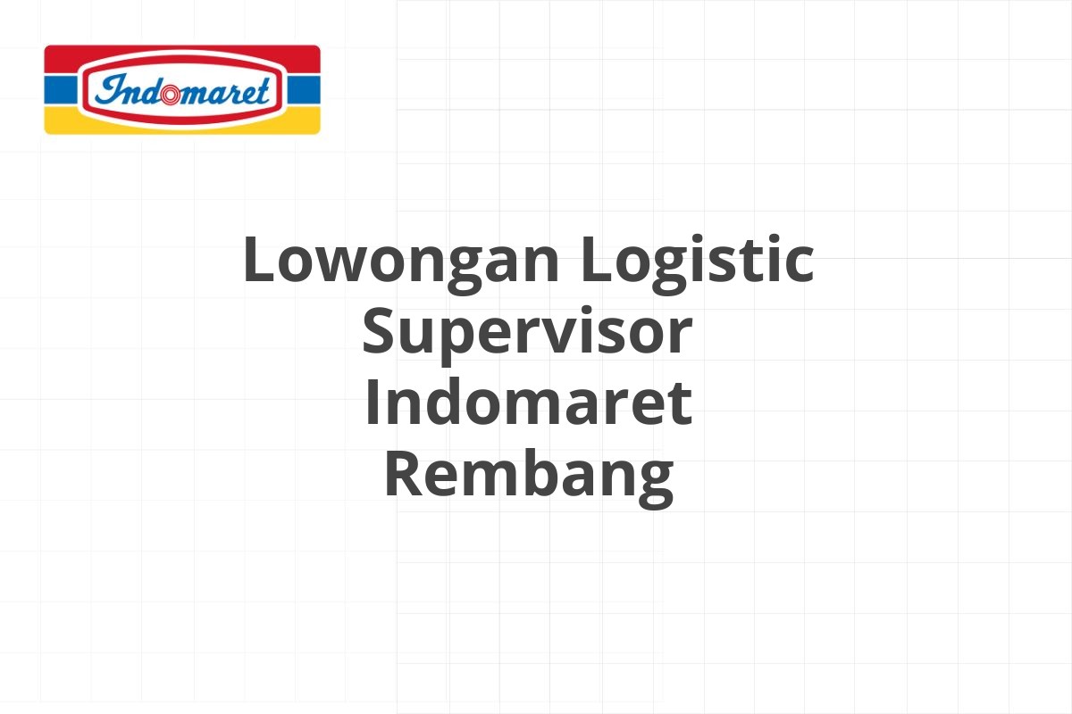 Lowongan IT Support Indomaret Batam