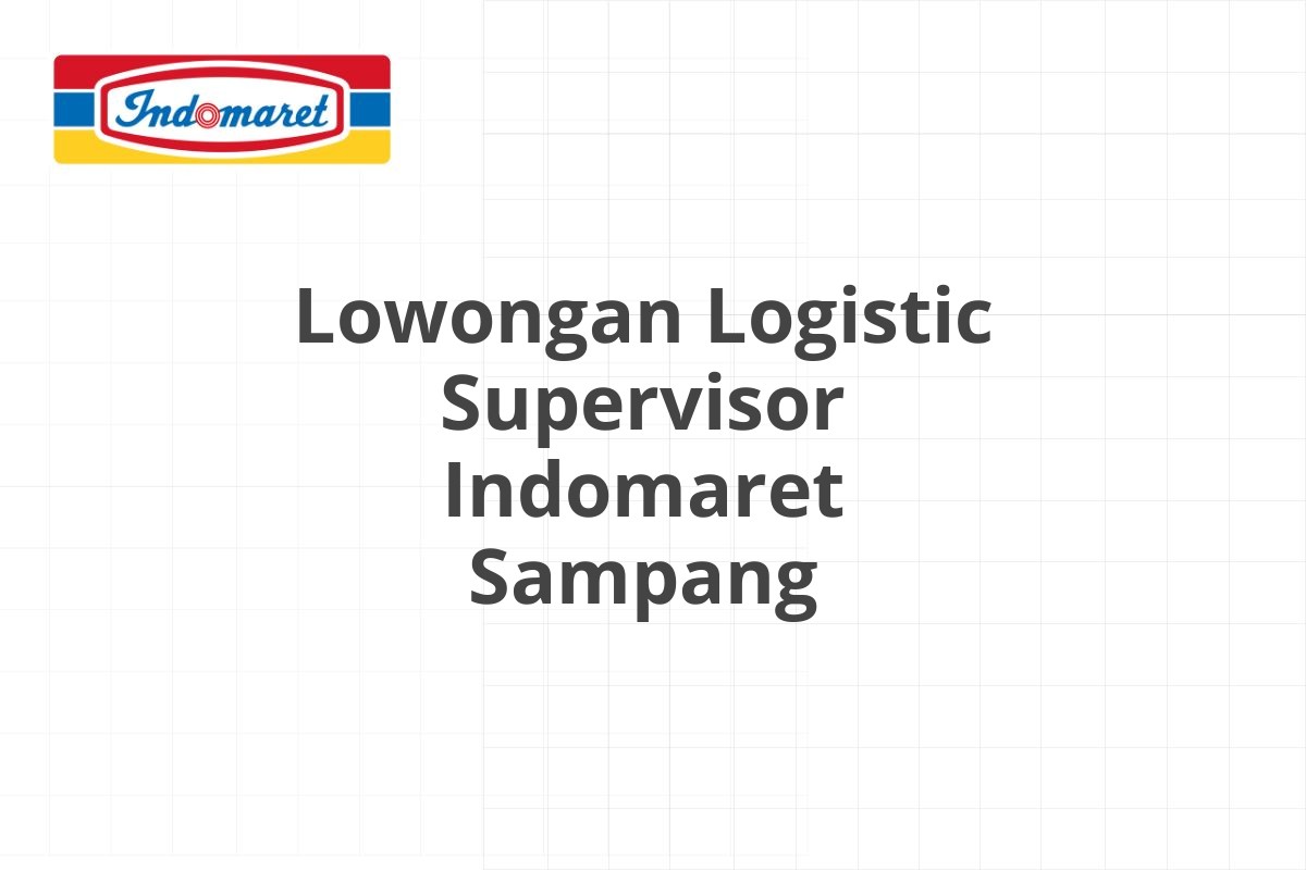 Lowongan IT Support Indomaret Banjar