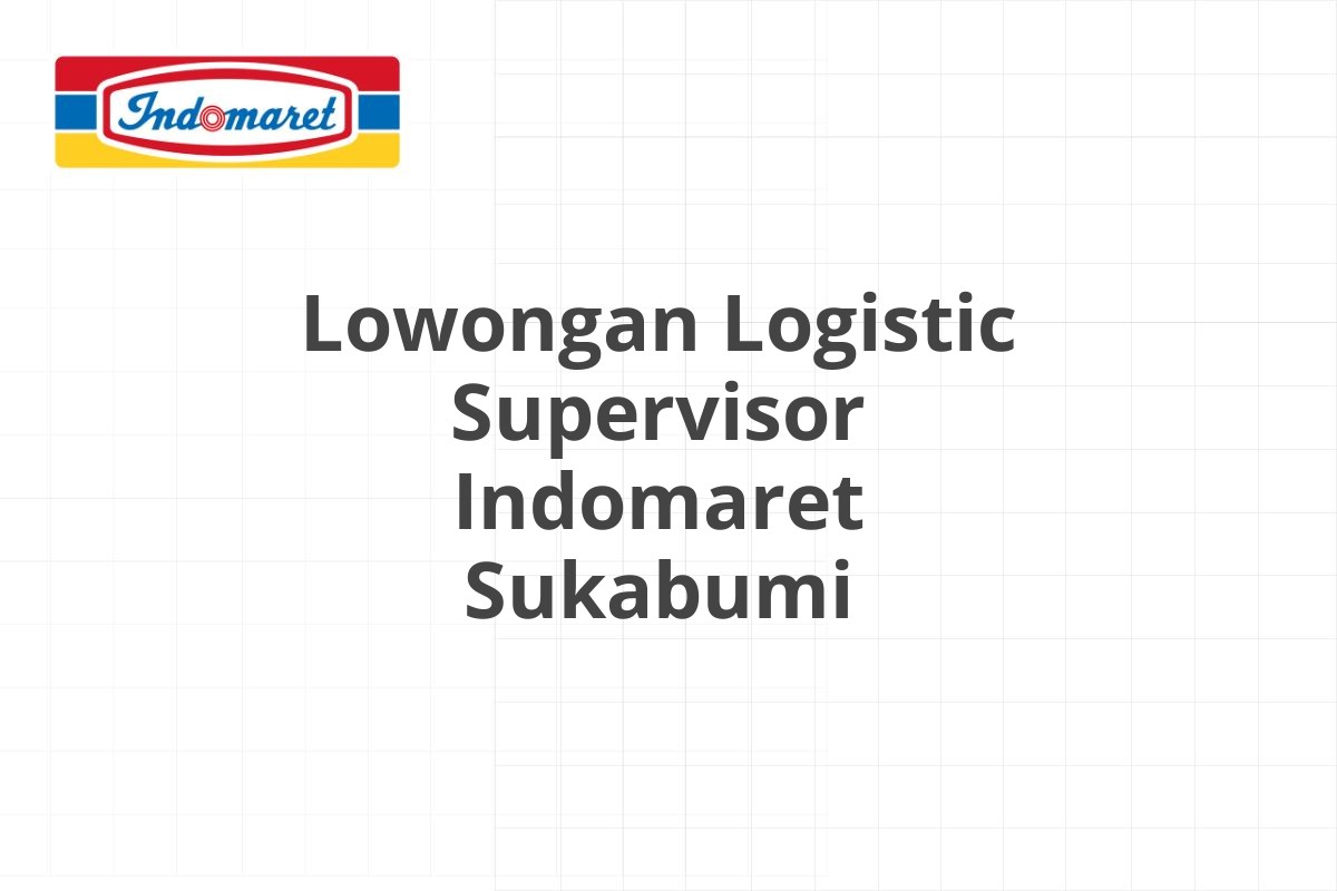 Lowongan Kepala Toko Indomaret Pekalongan