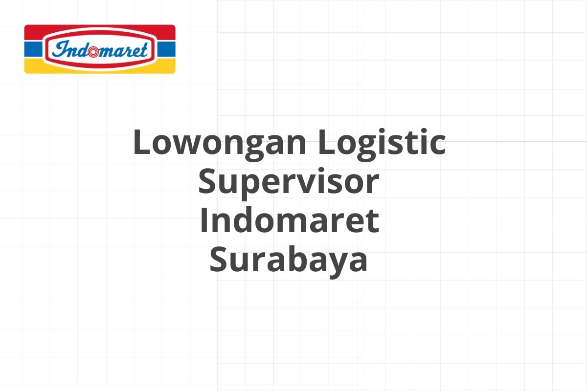 Lowongan Kepala Toko Indomaret Lumajang
