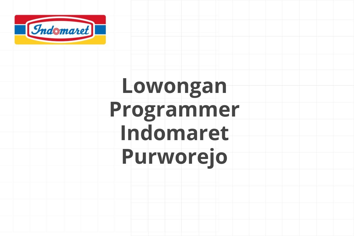 Lowongan Area Supervisor Indomaret Karanganyar