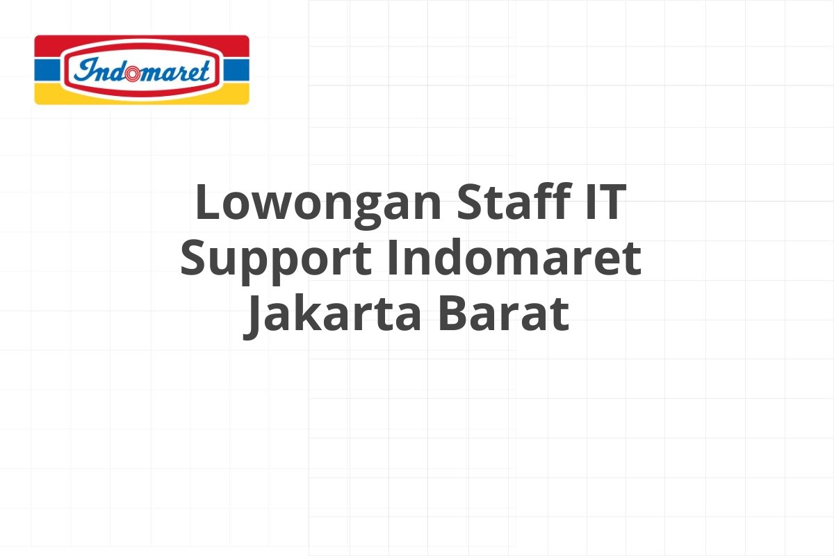 Lowongan Driver Indomaret Trenggalek