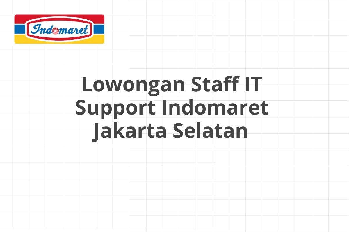 Lowongan Driver Indomaret Sidoarjo