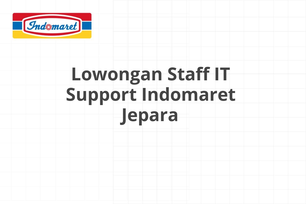 Lowongan Driver Indomaret Gunungkidul