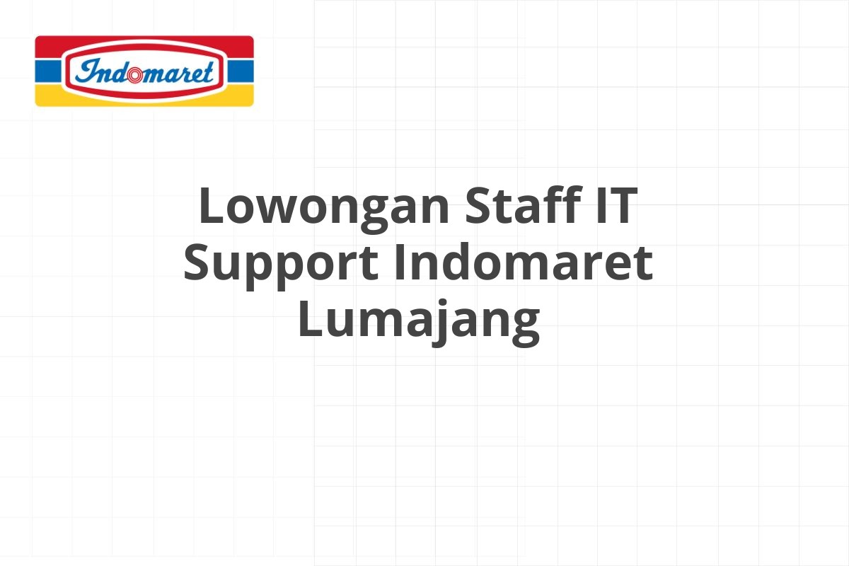 Lowongan Merchandiser Indomaret Surakarta
