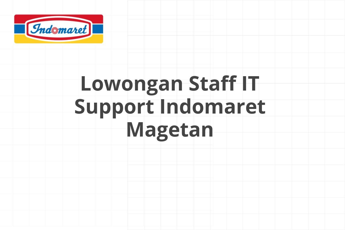 Lowongan Merchandiser Indomaret Makassar