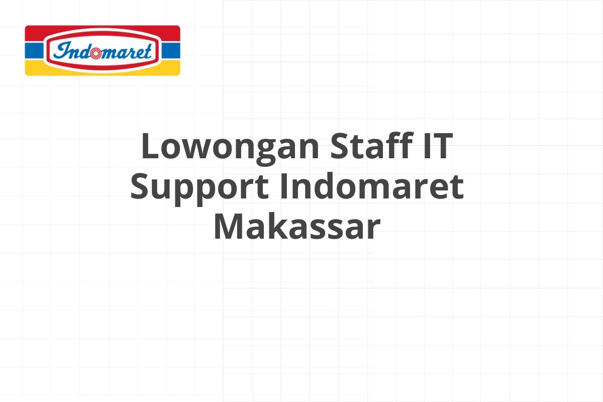 Lowongan Merchandiser Indomaret Magetan