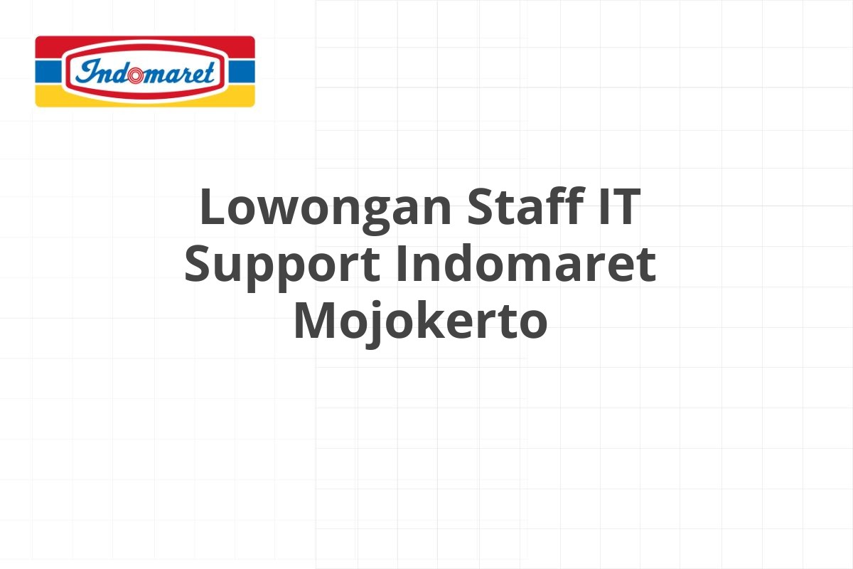 Lowongan Merchandiser Indomaret Garut