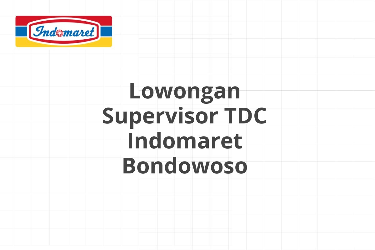Lowongan Manajer Produksi Indomaret Tegal