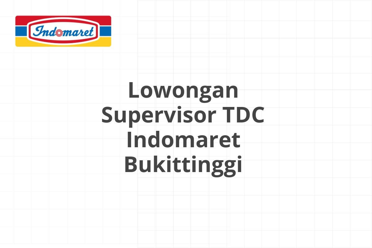 Lowongan Manajer Produksi Indomaret Cianjur