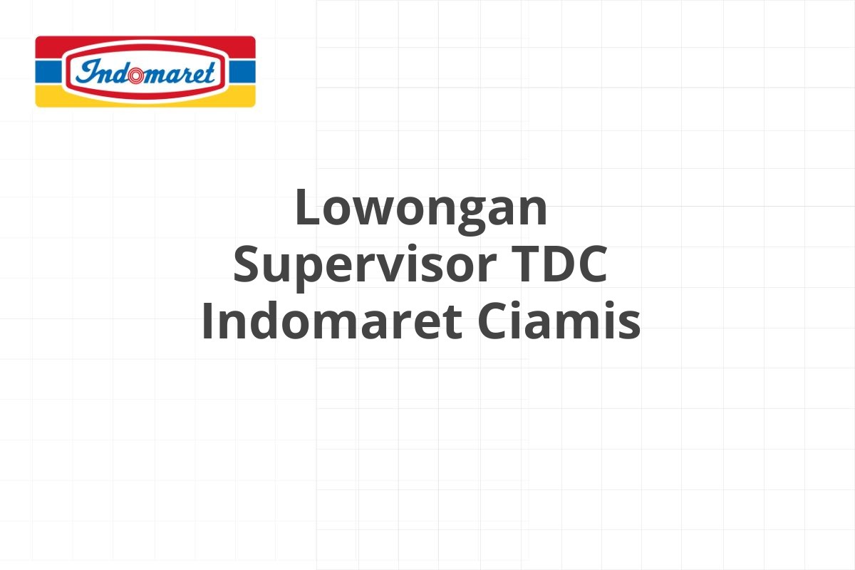 Lowongan Manajer Produksi Indomaret Gresik